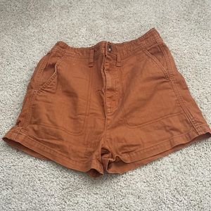 Madewell Camp Shorts / X-SMALL / BURNT SIENNA
